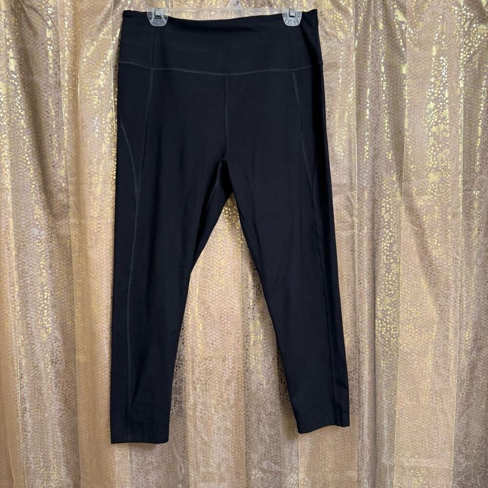Girlfriend Collective Black Compressive High-Rise Leggings 7/8 Length XL